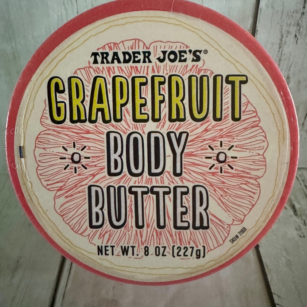 Trader Joes Grapefruit Body Butter 8 oz Ultra Hydrating Shea Butter NEW Sealed